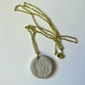 Clay pendant necklace